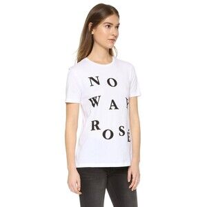 Etre Cecile Short Sleeve T-Shirt In White No Way Rose Print Size L $120